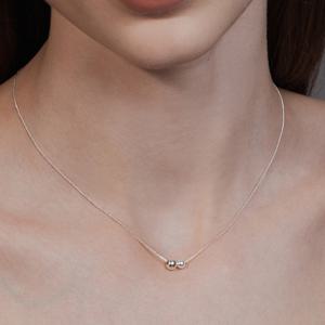 [~10/28 헤어핀][이선빈 착용][sv925] swarovski pearl & ball necklace