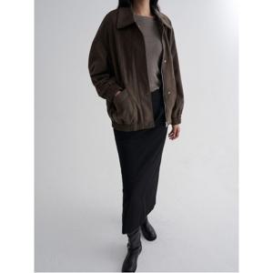 롱 스웨이드 블루종  브라운 (35593ZLY3D)