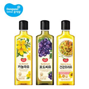 포도씨유/카놀라유/건강요리유 480ml 3개