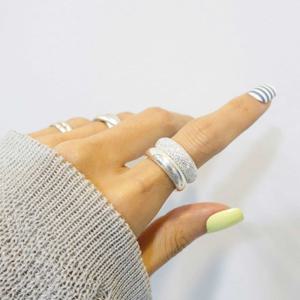 [브리치]  / 순은 4돈 믹스 쌍가락지(2개한쌍)