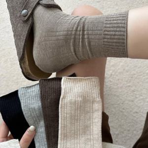 루샤나 돌돌이 무압박 쫀쫀한 골지 니트 양말 5켤레 세트 R278