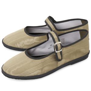 크리베리니 MJJJMOBC TAUPE BLACK 여자 실크 플랫