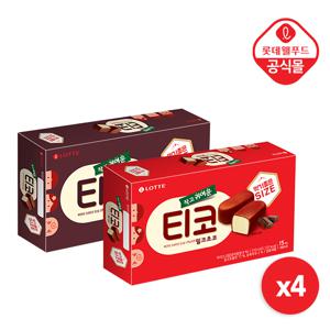 [롯데] 티코 510ml 4개 (밀크 2, 다크 2)