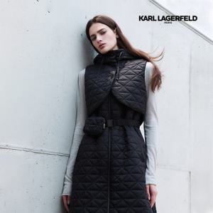 칼라거펠트 25FW 퀼팅 구스다운 후드베스트