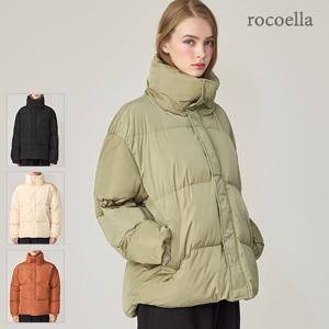 미노 남녀공용 오버핏 하이넥 패딩 점퍼