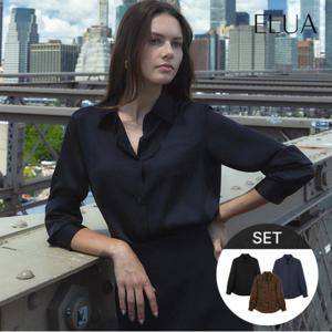 [최초가99,000원]3종세트 스탠 카라 새틴 블라우스