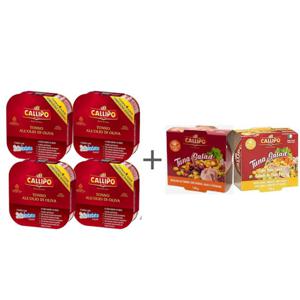 [칼리포] 올리브오일 참치(80GX4) 4개,샐러드참치2개(옥수수&올리브,팥&옥수수)