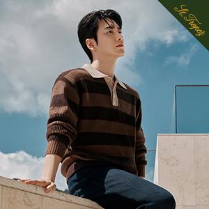 다니엘크레뮤 25FW 울 블렌드 럭비 카라 니트