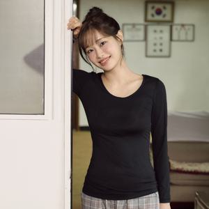 본사] 보디히트 U넥 여성 긴팔티 OBS1103
