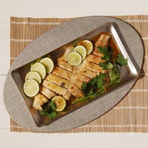 방짜유기 직사각 접시 특대