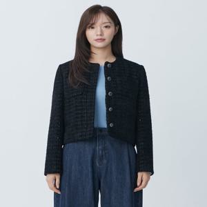 [플라스틱 아일랜드]라운드넥 아웃포켓 울트위드 자켓 PR4WJ061