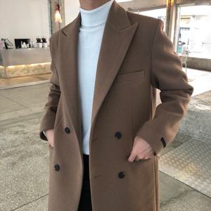 [브리치] 제로투올샵 / 남성 겨울 코트 롱코트 캐시미어 검정색