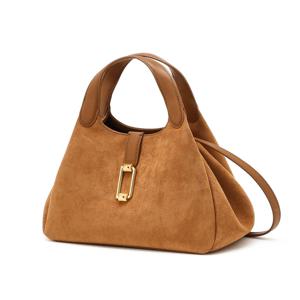 액세서리 [[26SS]] DCBA6E965W2 [D-LOCK] 탄브라운 D락장식 스웨이드 토트백 S