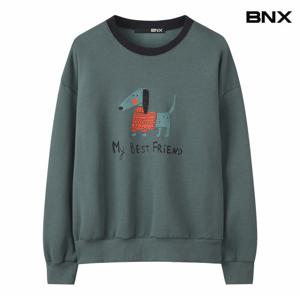 정상가:69,000원 ㅣ 레터링 프린팅 기모 맨투맨 티셔츠 (BX4TS001L0)