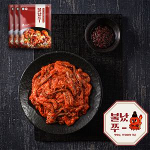 불났쭈(쭈상천하) 씨알굵은 숙성 불맛 쭈꾸미 볶음(수율81%) 350g X 3팩