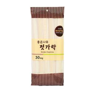 나무젓가락 30입 나무저 나무젓가락 젓가락 일회용젓가락 나무젖가락 자재