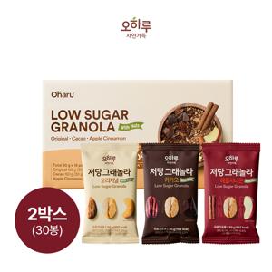 오하루 자연가득 저당 그래놀라 파우치입 2박스 (30봉)