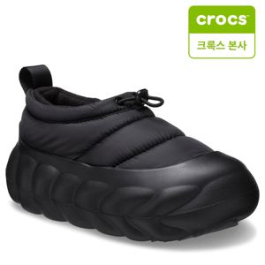 크록스 본사 210668-060 오버퍼프 쇼티 부츠 블랙 방한 부츠