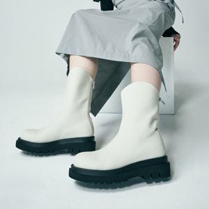 [★빌리 츠키 착용]라운드 토 청키 미들부츠 412346011 (5.2cm/3colors)