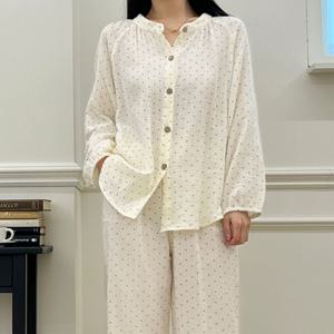 [브리치]  / 큐브치즈 면파자마 세트 순면 잠옷 홈웨어