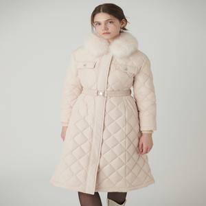 [샤틴]다이아몬드 퀼팅 롱 구스다운 패딩 S244S802