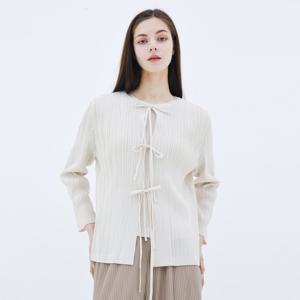 yoyoyoy여성[최초가 122000원] 리본 플리츠 가디건_AJ04WNPCD30