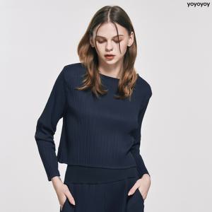 yoyoyoy여성[최초가 69000원] 플리츠 베이직 라운드 티셔츠_AI02WNPBL12