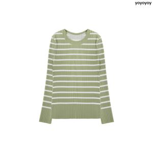 yoyoyoy여성[최초가 99000원] 스트라이프 플리츠 티셔츠_AI02WNPTS03