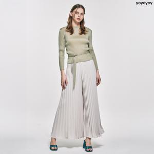 yoyoyoy여성[최초가 149000원] 손주름 와이드 플리츠 밴딩 팬츠_AI02WNPSL04