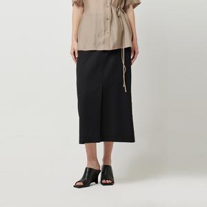 [본사] [Online Exclusive] H라인 벨티드 밴딩 스커트_SASKE1531BK