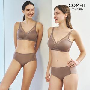 에브리데이+ 세미보정 노와이어 브라3+팬티3 6종 세트(QSET013)