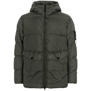 25FW 밀리터리그린 가먼트다잉 크링클랩스 후드 덕 다운 자켓 154100011 S0A23 V0054