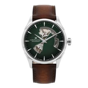 H32705560 재즈마스터 오픈하트 남성 가죽시계