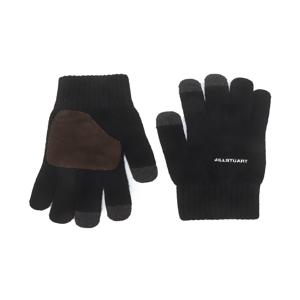 블랙 로고자수 울캐시미어혼방 스마트터치 남자장갑 JUGV5F701