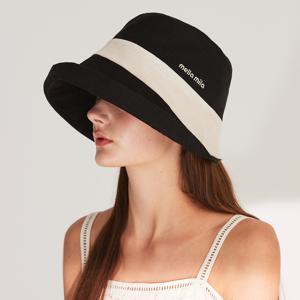 배색 커브 브림 린넨 보닛햇 (3colors)