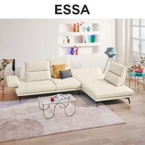 마제티 4인 오픈코너형 스윙기능 프라우 소가죽 소파