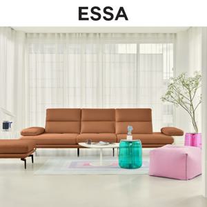 마제티 3.5인 스윙기능 프라우 소가죽 소파+스툴