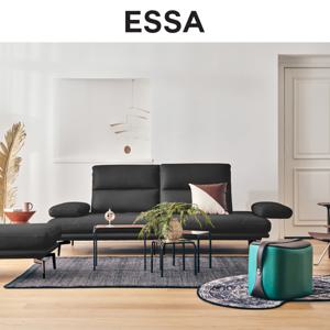 마제티 3인 스윙기능 프라우 소가죽 소파+스툴