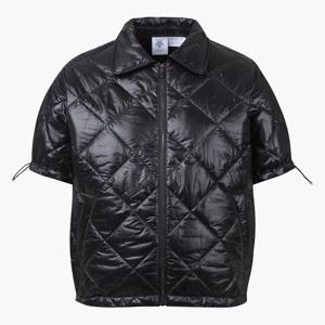 여성 하프 슬리브 퀼팅 다운