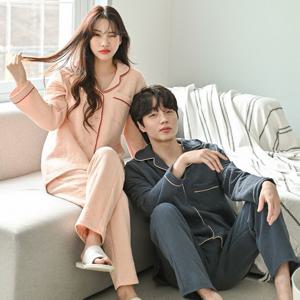 [브리치]  / 도톰 누빔면 수면 커플잠옷 홈웨어
