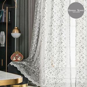 [지나송] 제나 자수 암막커튼 풀세트