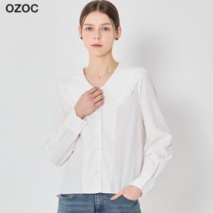 프릴 카라 블라우스