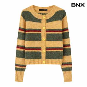 정상가:69,000원 ㅣ 컬러 배색 스트라이프 니트 가디건 (BX4CD002L0)