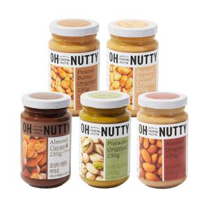 [오넛티] 잘 사는 언니 세트(땅콩버터 오리지널, 땅콩버터 크런치, 아몬드 오리지널, 피스타치오 오리지널, 아몬드 카카오)