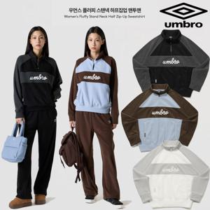 엄브로 우먼스 플러피 스탠넥 하프집업 맨투맨 UQ422CFSN1 3종