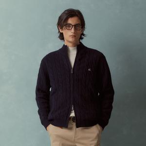 [정상가 399000원] 케이블 집업 스웨터 (다크네이비) (BBWCMBF406)