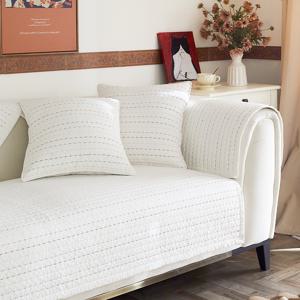 컬러 스티치 순면 와이드 소파패드 6size 3colors