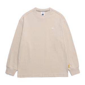 N243UTS930 소매립 오버핏 라운드티 BEIGE