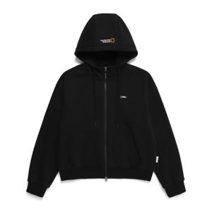 N244WFT910 여성 메이든 기모 후드집업 CARBON BLACK