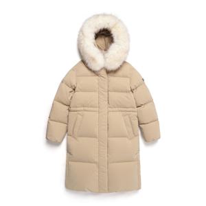 N244WDW171 여성 에그레타 롱기장 구스 다운 점퍼 BEIGE